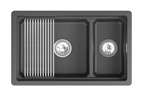 Кухонная мойка GRANULA кварц (7304iU, ЧЁРНЫЙ)