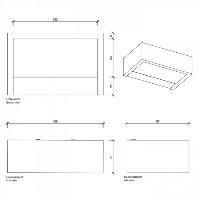 Decor Walther Box 15 N LED Светильник настенный 15x10x5см, светодиодный, 1x LED 16W, цвет: никель сатинированный