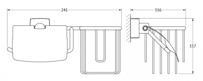 Держатель туалетной бумаги с крышкой и освежителя воздуха FBS Esperado ESP 053 Держатель туалетной бумаги с крышкой и освежителя воздуха FBS Esperado ESP 053