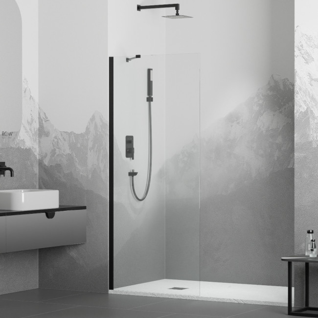Перегородка для душа RGW WA-102B 1000 мм Черный/Прозрачное