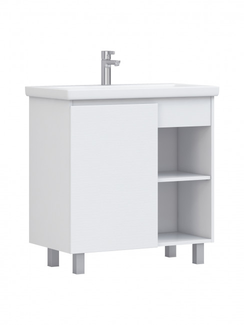 Тумба под раковину VIGO Milos 800-1-0 (Como) белый, поставляется в разобранном виде (318 белый)