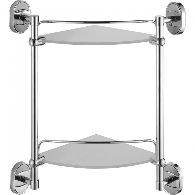 Полка FASHUN угловая двухярусная хром (A1907-2)