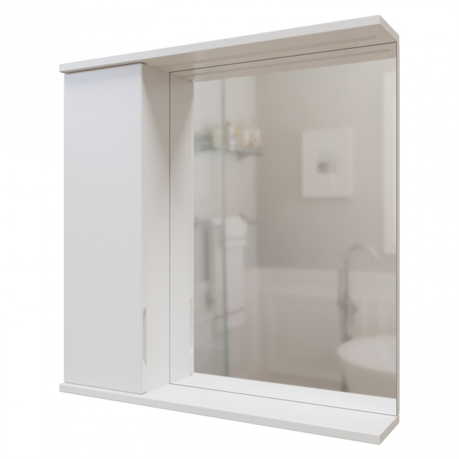 Шкаф навесной MIXLINE "Лайн-70" левый с подсветкой (700*700*146) (553015) Шкаф навесной MIXLINE "Лайн-70" левый с подсветкой (700*700*146) (553015)