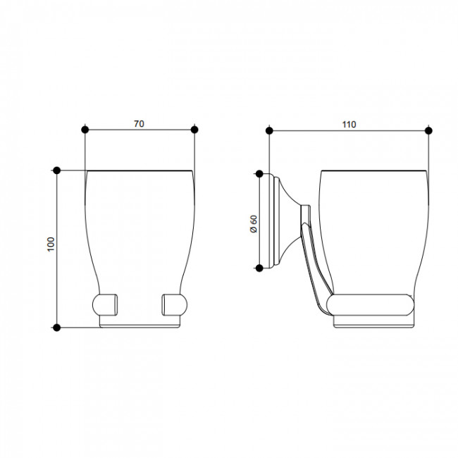 Bongio Fleur blanc Стакан подвесной, цвет: хром