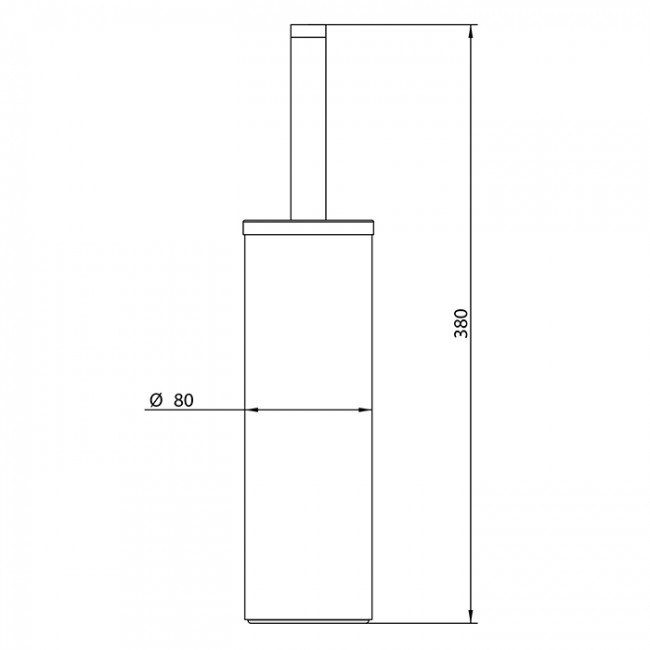 Ершик туалетный напольный Bongio Axel, цвет: золото 24к.