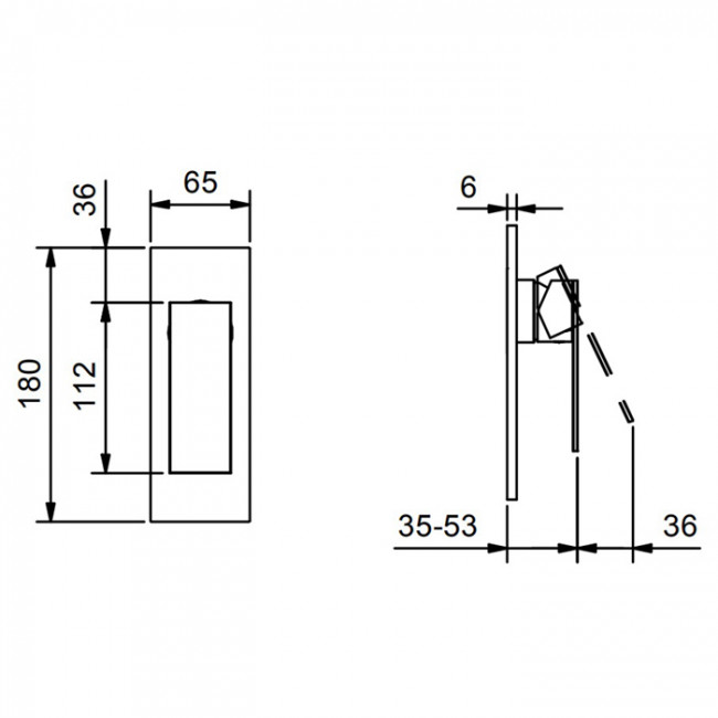 Fantini Mint Смеситель для душа, встраиваемый, цвет: нержавеющая сталь 34 93 F863B