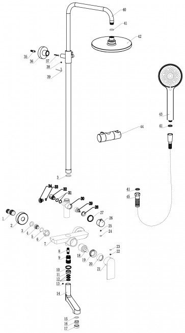 Душевая стойка Fmark (FS8845H)