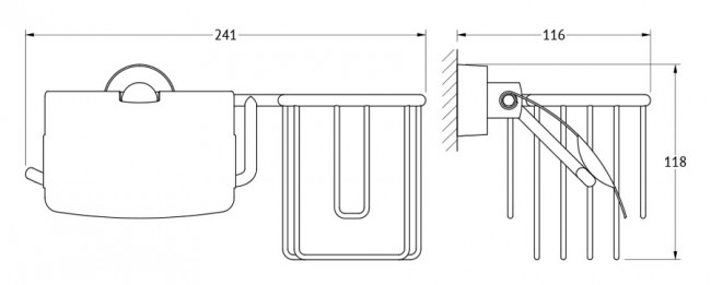 Держатель туалетной бумаги с крышкой и освежителя воздуха FBS Nostalgy NOS 053 Держатель туалетной бумаги с крышкой и освежителя воздуха FBS Nostalgy NOS 053
