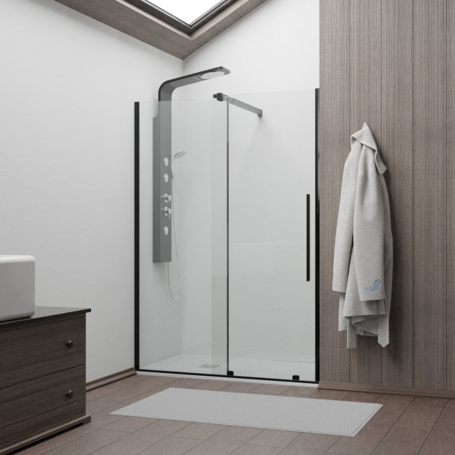 Душевая дверь RGW TO-18B 1300 мм Черный/Прозрачное