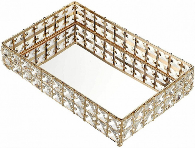Подставка для предметов 41 см Kassatex Crystal Gold CRY-LTR-GD