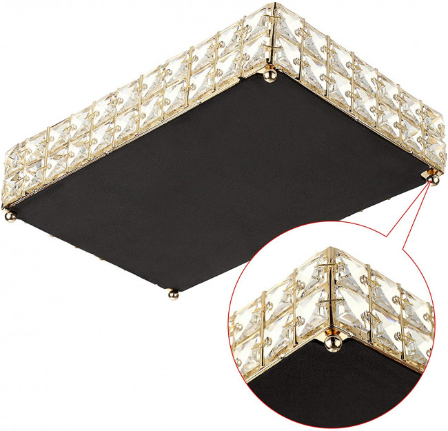 Подставка для предметов 41 см Kassatex Crystal Gold CRY-LTR-GD