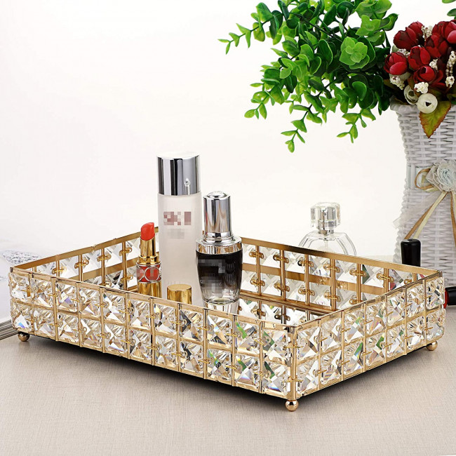 Подставка для предметов 41 см Kassatex Crystal Gold CRY-LTR-GD