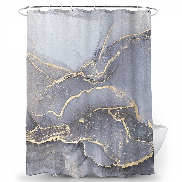 Шторка для ванной 180x180 Carnation Home Fashions Lava LAV115BLE