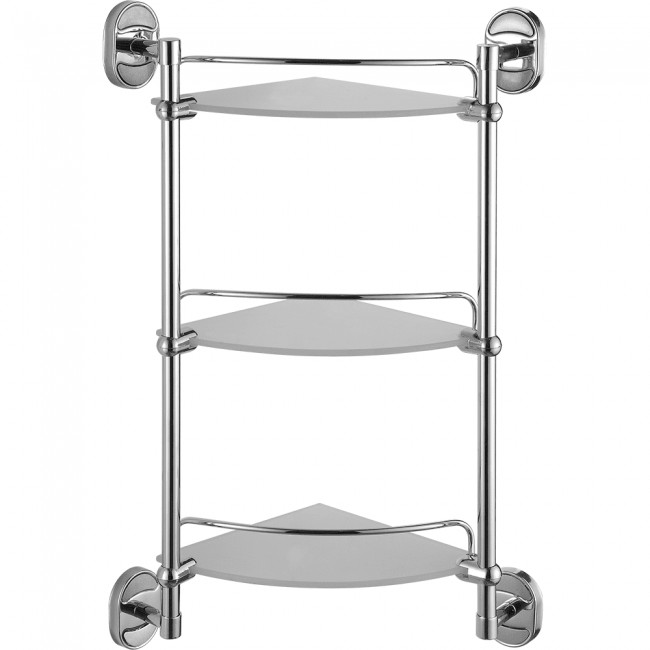 Полка FASHUN угловая трёхярусная хром (A1907-3)