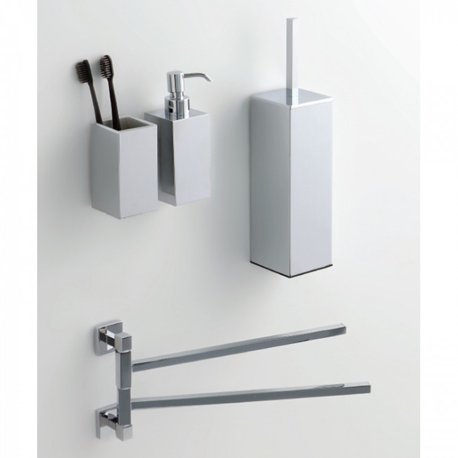 Bertocci Settecento Дозатор подвесной, цвет: белый матовый композит/хром Bertocci Settecento Дозатор подвесной, цвет: белый матовый композит/хром