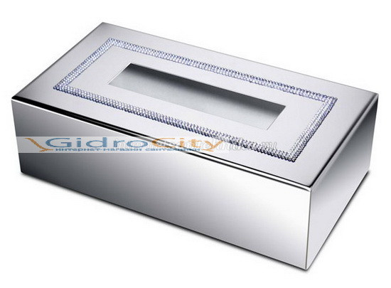 Салфетница прямоугольная 3Lines хром+SW Windisch 87551CR