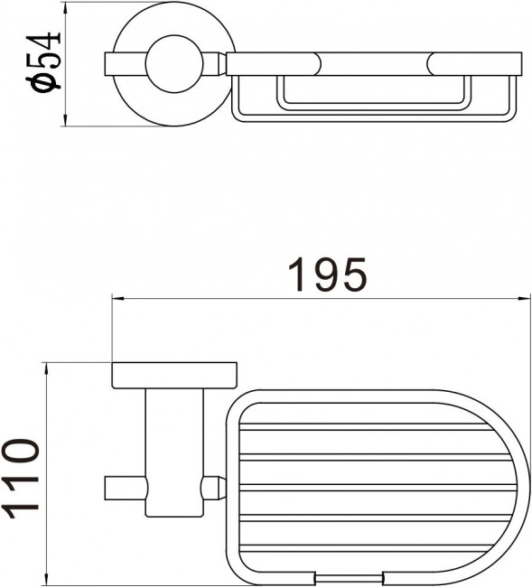 Мыльница решетка настенная Savol (S-005632H)