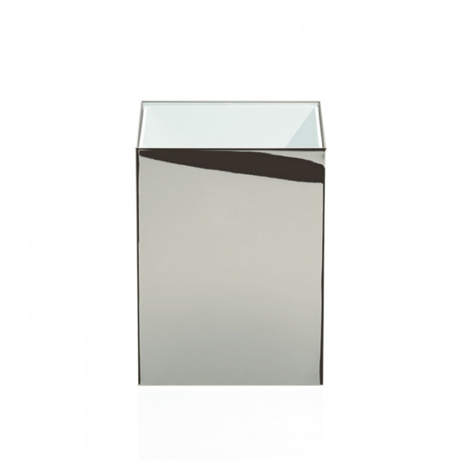 Decor Walther DW 74 Корзина для бумаги 17x17x24см, напольная цвет: никель сатинированный