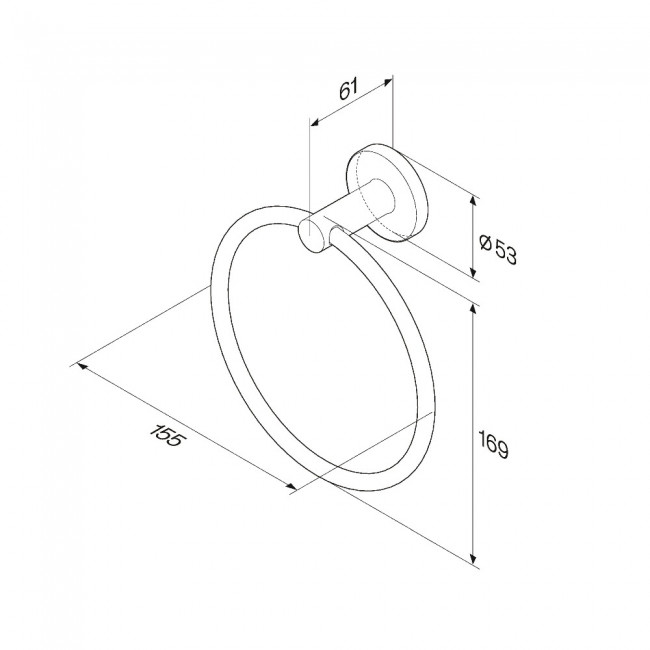 AM.PM A85A34400 X-Joy, Кольцо для полотенец, хром