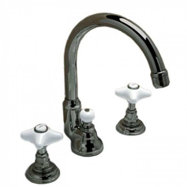 Devon&Devon White Rose Смеситель для раковины, цвет: никель блестящий