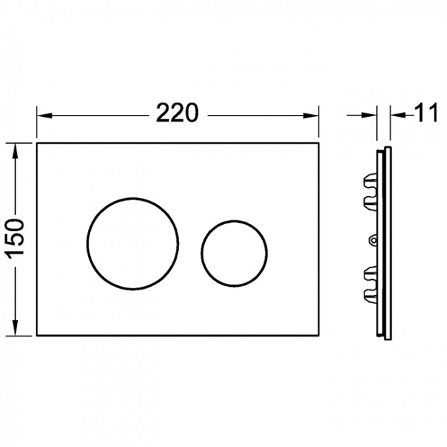 TECE TECEloop Лицевая панель клавиши смыва для унитаза, цвет: стекло вечерняя синева