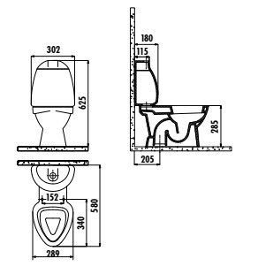 CREAVIT COCUK ДЕКОР Унитаз детский CK300.001F0 Sсифон CK300-11CB00E-FF00