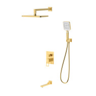 Душевая система для ванны и душа DQ Dortmund встраиваемая с изливом мат.золото(DA1715607)