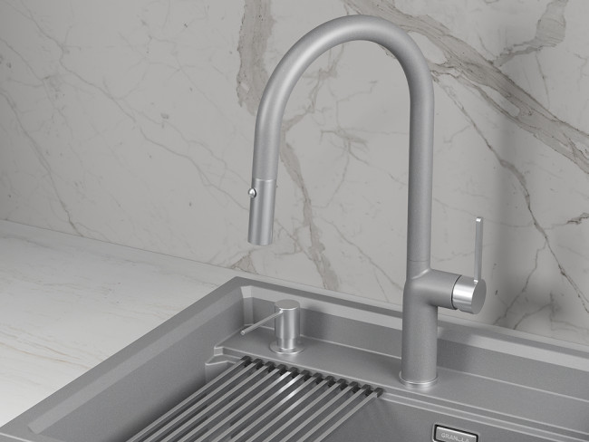 Смеситель для кухни GRANULA (9010, АЛЮМИНИУМ) Смеситель для кухни GRANULA (9010, АЛЮМИНИУМ)