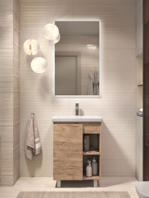 Тумба под раковину VIGO Milos 600-1-0 (Como) дуб золотой, поставляется в разобранном виде (316 дуб золотой)