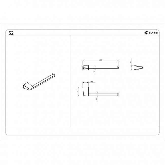 Полотенцедержатель 22 см Sonia S-2 156085 Полотенцедержатель 22 см Sonia S-2 156085