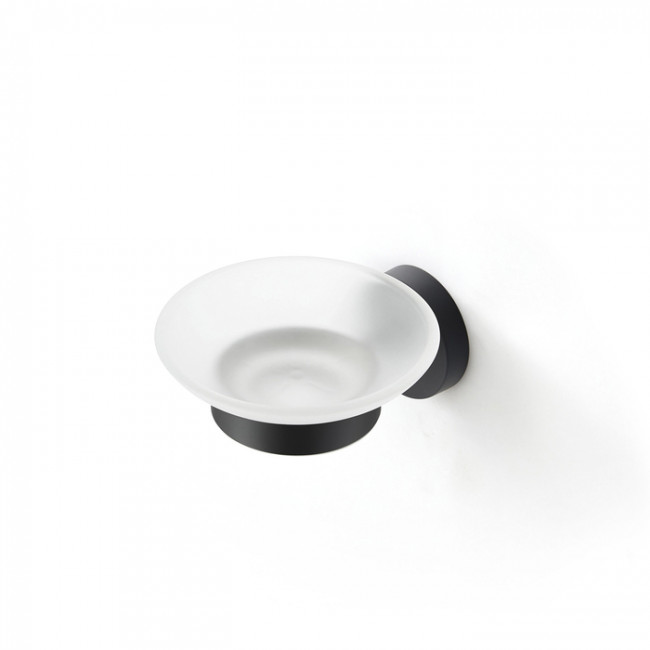 Мыльница, черный матовый, матовое стекло, сплав металлов, Sena, IDDIS, SENSBG0i42