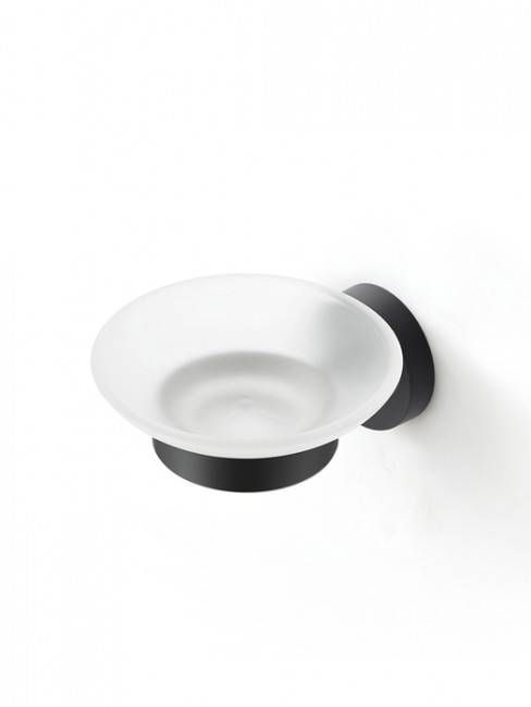 Мыльница, черный матовый, матовое стекло, сплав металлов, Sena, IDDIS, SENSBG0i42