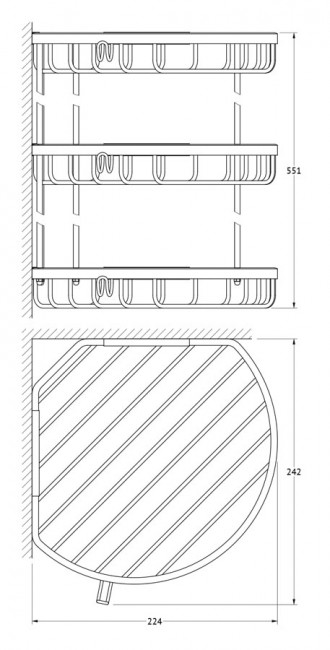 Полочка-решетка FBS Ryna RYN 027