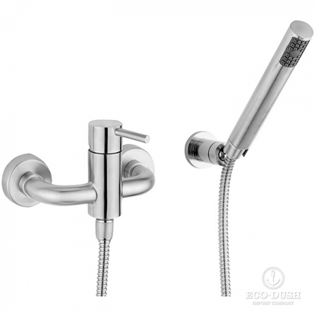 HUBER Lynox Смеситель для душа с душевым комплектом, нержавеющая сталь