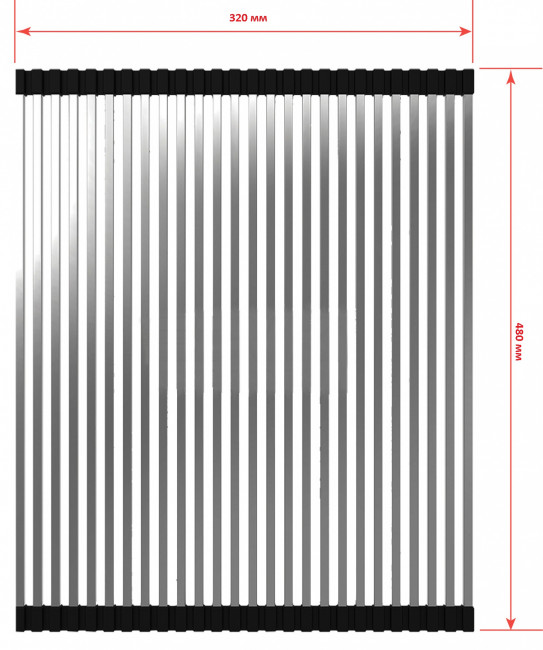 Ролл-мат GRANULA 320*480 мм (GR-4832, НЕРЖ)