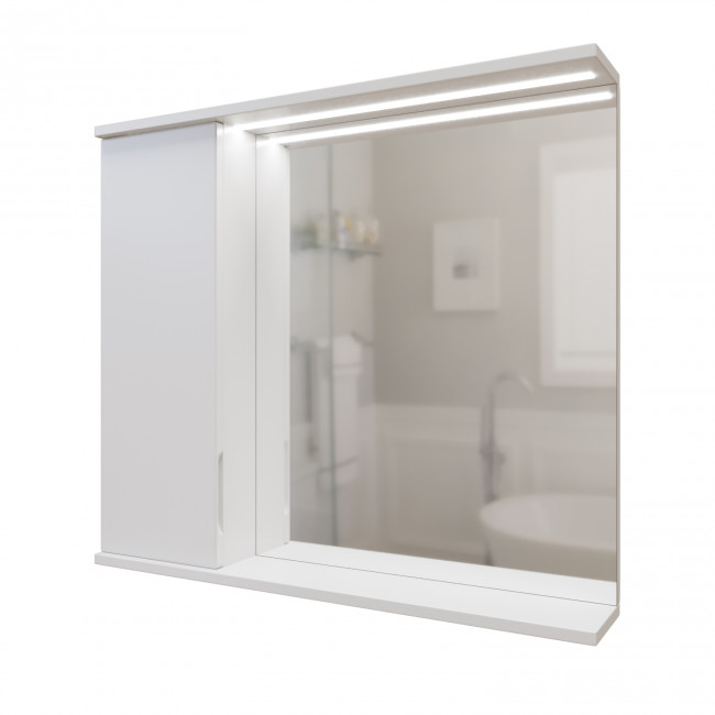 Шкаф навесной MIXLINE "Лайн-80" левый с подсветкой (800*700*146) (553016)