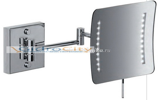 Зеркало настенное квадратное с диодной подсветкой (LED) хром Windisch 99657/2CR 3X