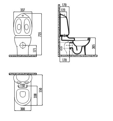 CREAVIT DUCKY Унитаз детский DC360-11CB00E-0000