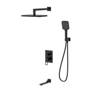 Душевая система для ванны и душа DQ Dortmund встраиваемая с изливом черный (DA1715605)