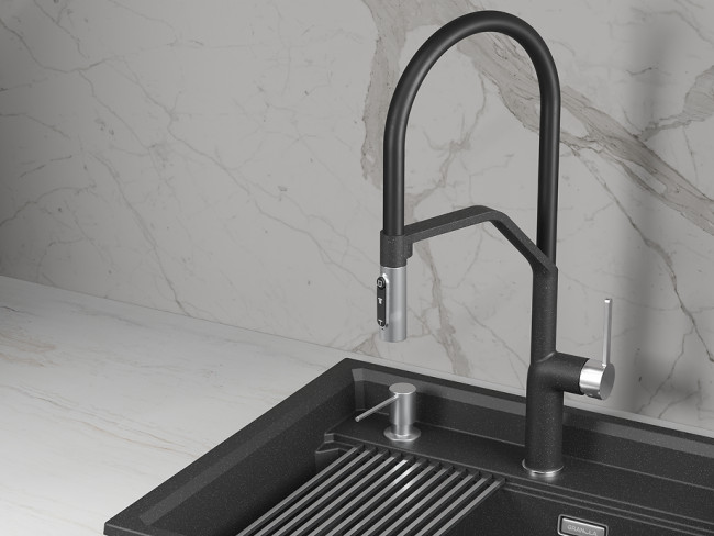 Смеситель для кухни GRANULA (9012, ЧЁРНЫЙ) Смеситель для кухни GRANULA (9012, ЧЁРНЫЙ)