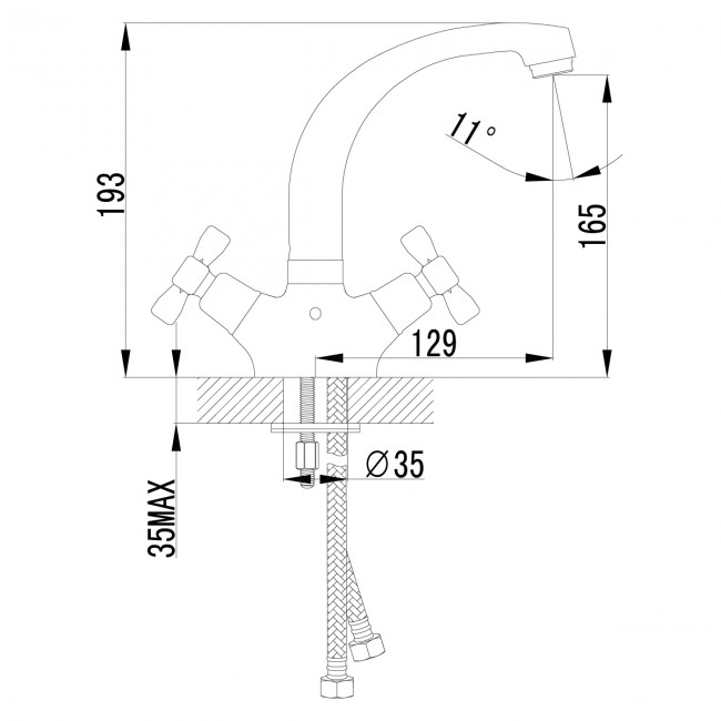 Смеситель для раковины Lemark Benefit (LM2507C) Смеситель для раковины Lemark Benefit (LM2507C)