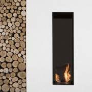 Antonio Lupi Teka Камин 48.6х40х170см, встраиваемый в стену, на биоэт, корп из стали, с противопожарн стеклом и горелкой LAFLACA, покрыт черной краской