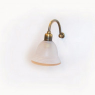 Tiffany World, 325, светильник на зеркало со стеклянным плафоном "колокольчик", цвет: бронза