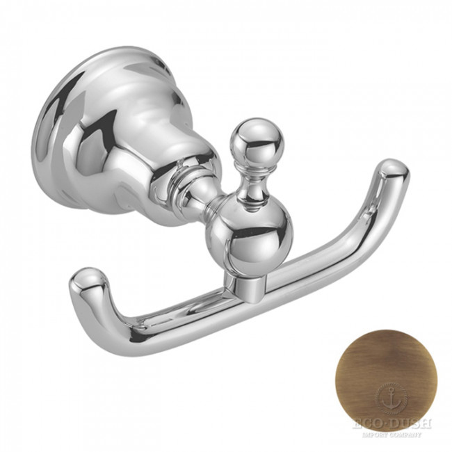 HUBER Croisette Крючок двойной, подвесной, цвет: бронза HUBER Croisette Крючок двойной, подвесной, цвет: бронза