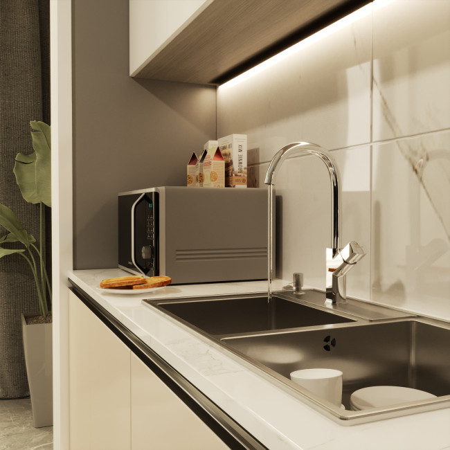 Смеситель для кухни 25k MIXLINE ML27-032 "Primo" высокий излив боковая ручка (550766) Смеситель для кухни 25k MIXLINE ML27-032 "Primo" высокий излив боковая ручка (550766)