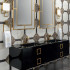 Oasis Daphne Композиция №31 Комплект мебели подвесная, 174х52.5хh220см, цвет: glossy Black/золото