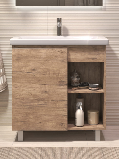 Тумба под раковину VIGO Milos 800-1-0 (Como) дуб золотой, поставляется в разобранном виде (318 дуб золотой)