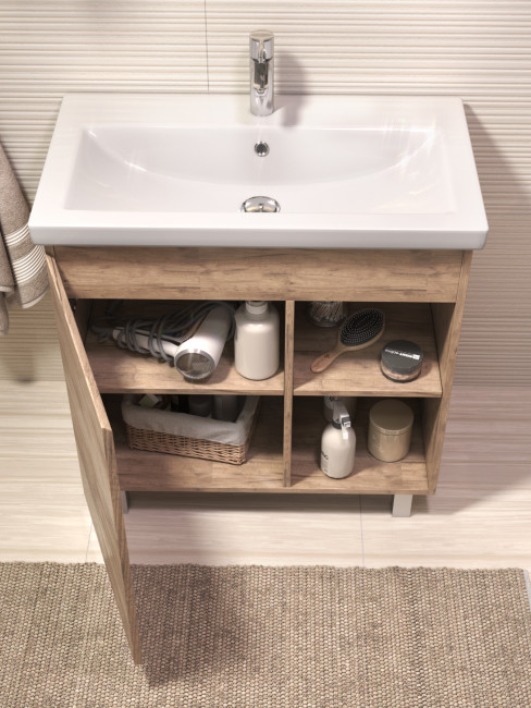 Тумба под раковину VIGO Milos 800-1-0 (Como) дуб золотой, поставляется в разобранном виде (318 дуб золотой)