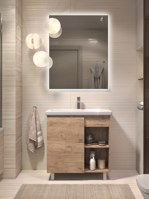 Тумба под раковину VIGO Milos 800-1-0 (Como) дуб золотой, поставляется в разобранном виде (318 дуб золотой)