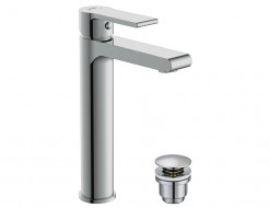 Смеситель для раковины высокий Cersanit BRASKO однорычажный клик клак (63024)